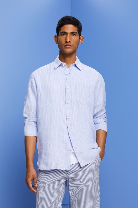 Esprit camisa a rayas 100 lino hombres lavanda azul claro 6F0PB8597 camisas 6F0PB8597 ESPRIT Peru te abre camino hacia la tendencia Obtenga mas informacion sobre ESPRIT bolsas