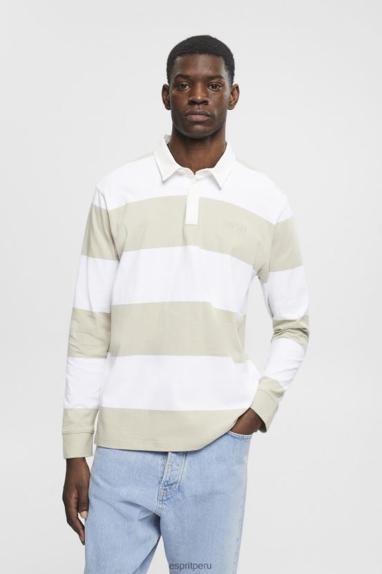 Esprit polo de manga larga con rayas hombres verde polvoriento 6F0PB8719 polos 6F0PB8719 ESPRIT Peru te abre camino hacia la tendencia Obtenga mas informacion sobre ESPRIT bolsas